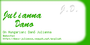 julianna dano business card